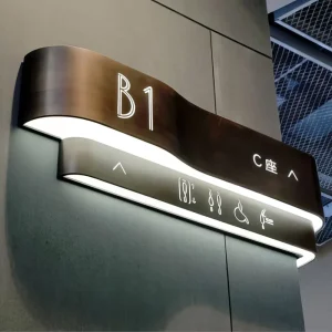 Outdoor Indoor Building Guide Sign Direction Wayfinding Sign LED Signage for Shopping Mall