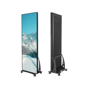 Outdoor Waterproof Movable P2.5 Led Pantalla Video Poster Holder Led Floor Standing Display Sign Advertising Led Poster Screen