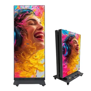 P1.25 P1.53 P1.86 LED Poster Screen GOB Full Color Indoor Frameless Kiosk Video Wall Foldable With Flight Case Factory Direct