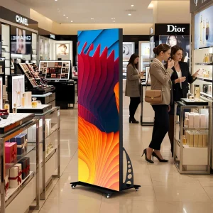 P1.86 P2 P2.5 Indoor Floor Standing LED Poster Display HD Wifi Control Digital Signage for Commercial Advertising