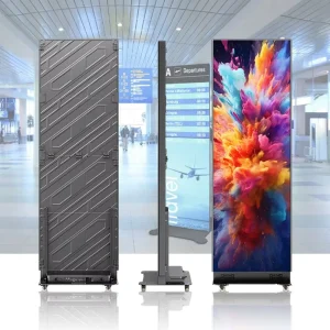 P2 Full Color Foldable LED Poster Indoor Floor Standing Screen for Commercial Advertising 24 7 Stable Operation