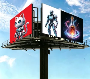 P5 Digital Signage Billboard Outdoor Advertising LED Display Screen Naked Eye 3D Full Color HDR10+ IP65 Waterproof