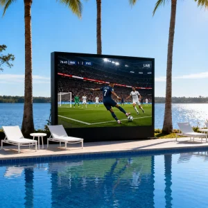P6.67 Outdoor LED Display Screen Floor Standing or Backup Video Wall for Football Match Waterproof High-temperature Resistance