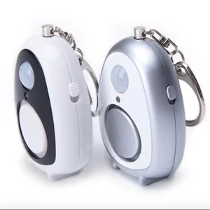 PIR Motion Sensor Personal Alarm with LED and 125dB Loud Siren for Women’s Safety Portable Anti Theft Device (CE Certified)