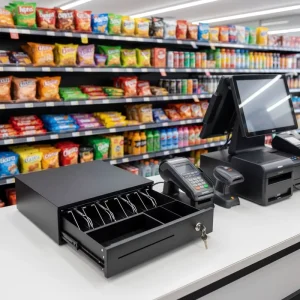 POS Cash Register Drawer Four Grid Banknote Box ABS Material Automatic Counting Sorting Office Use Coin Trays