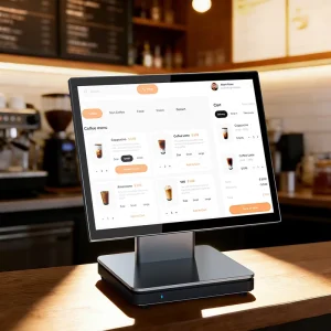POS System Touch Screen Point of Sale Machine 15/15.6inch Cash Register Ultra Thin Cooling Win10/11 for Salons Cafes