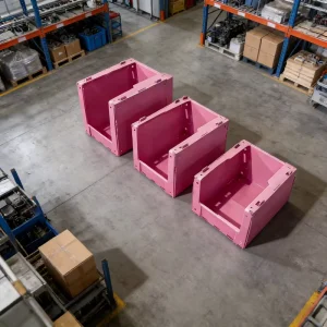 PP Foldable Stackable Storage Crate Custom Cutting & Sizing for Warehouse Clothing Sorting & Picking Bins