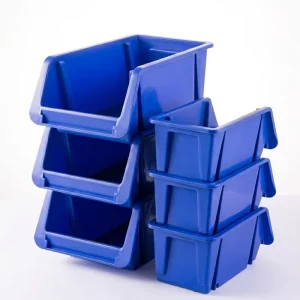 PP Material Stackable Nestable Plastic Warehouse Storage Box Bin For Workshop Toolbox
