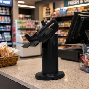 PS 60 POS Phone Stand for Convenience Store Mobile Payment 90 Degree Stable QR Code Scanner Holder for Small Retail Checkout