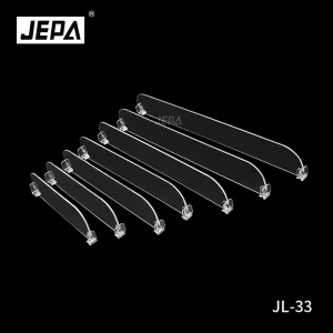 PS Clear Clip-on Anti-tip Shelf Divider Retail Merchandise Separator for Supermarket Grocery Gondola Shelf Organizer