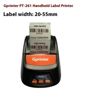 PT261 Portable Bluetooth 2D Barcode Printer Label 58 Ticket Thermal Printing with Lithium Battery In Stock