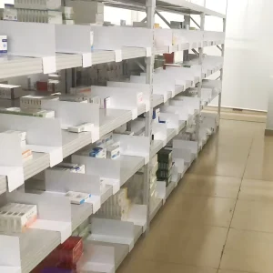 透明可调节 PVC 搁板分隔板，超市展示架整理器