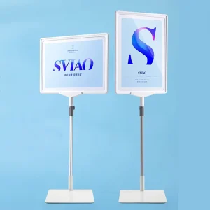 PVC A4 Photo Poster Display Racks Supermarket Clothing Store Adjustable Height Stands for Shops
