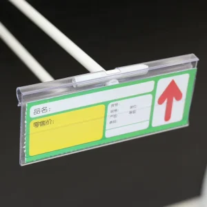 PVC Clear Customized Plastic Shelf Price Tag Label Holders Supermarket Shelves Price Tags Price Tags