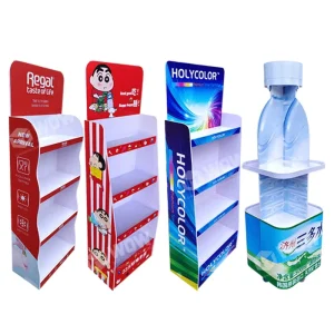 PVC Foam Board Retail Display Stand POS Product Display Rack Floor Standing Supermarket Promotion Display Unit Retail Store Rack