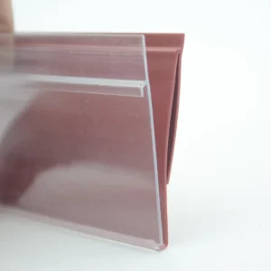 PVC Plastic Extrusion Data Strip Price Tag Price Display Label Holder With Baffle for Supermarket Shelf