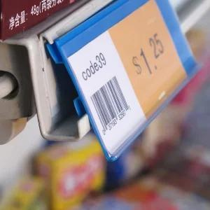 PVC Plastic Extrusion Snap-in Price Tag Plastic Strip Shelf Sign Holder for Supermarket