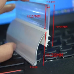 PVC Plastic Snap in Price Tag Label Holder Strip Supermarket Shelf