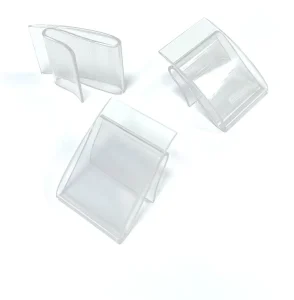 PVC Price Label Tabletop Magnetic Name Clip Holder Glass Shelf Display Merchandise Tag Power Panel Clip