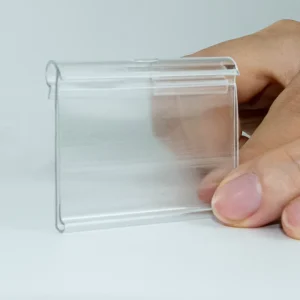 PVC Price Tag Holder with Adhesive Backing Custom Label Holder for Retail Wire Display Accessories