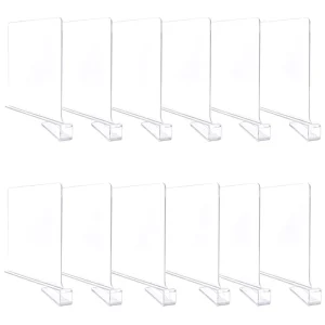PVC Shelf Divider for Home Cabinet Drawer Organizer Easy Clip on Storage Separator