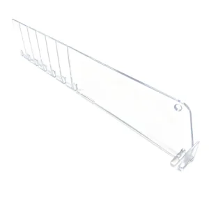 PVC Shelf Divider with Breakable Design for Supermarket Wire Shelving Custom Length