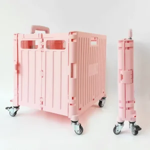 Pack N Roll Folding Shopping Trolley for Camping Home Storage Cart