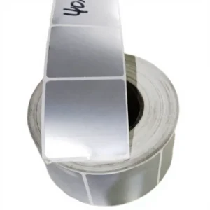 Packaging Line Matte Silver Paper Adhesive Label Sticker Silver PET Sticker Label