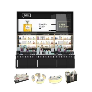 Perfume Store Fixtures Custom Made Shop Furniture LED for Cosmetic Brands Perfume Shop Interior Design