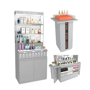 Perfume Store Fixtures Eco Friendly Cosmetic Display Cabinet for Perfume Shop Design
