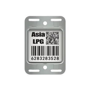 Permanent QR Code & Barcode Tags for LPG Cylinder Gas Bottle Tracking High Temp 800C Outdoor Use Metal Ceramic Composite