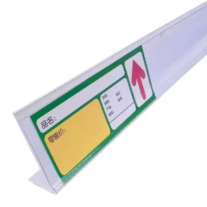 Pharmacy Glass Counter Price Bar Supermarket Shelf Card Bar 7-Shaped Vertical Label Bar