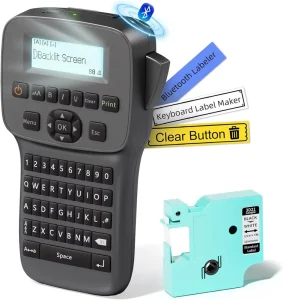 Phomemo LM1600 Bluetooth Label Maker Thermal Transfer Label Printer Cable Sticker Machine Barcode Printer for Travel Industrial