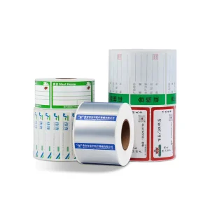 Plastic Adhesive Barcode Labels for Supermarkets Thermal Weighing Scale Printer Compatible for Grocery Promotional