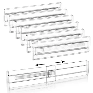 Plastic Adjustable Cabinet Shelf Drawer Divider Organizer