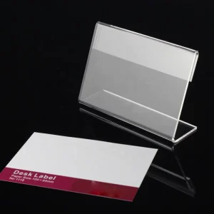 Plastic Clear Acrylic Portable Customized Price Tag Holder for Retail Display