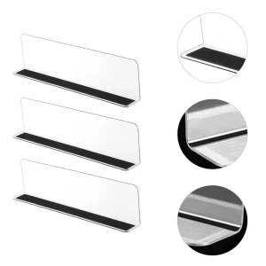 Plastic Clear Acrylic Shelf Divider for Supermarket Shelf L Shaped Plastic Magnetic Shelf Divider