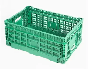 Plastic Foldable Collapsible Stackable Storage Moving Crate for Vegetables Fruit