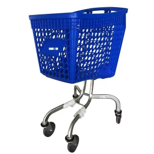 Plastic Four Wheel Shopping Trolley 100 Liters OEM Durable Movable Tools