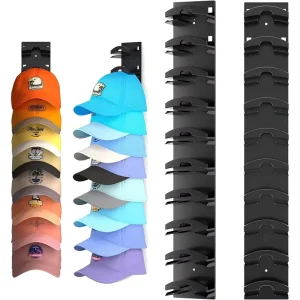 Plastic Over the Door Hat Rack with Display Hooks Adjustable Hanging Baseball Caps Hat Organizer for Bedroom