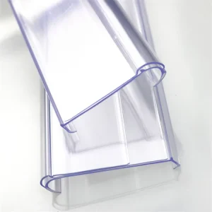 Plastic PVC Data Strip Sign Clip Bar Sticky Shelf Mounted Price Display Rack Label Holder Strip With Duct Tape Tag