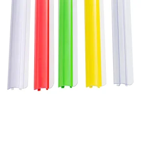 Plastic PVC Price Tag Holder for Grocery Store Display Shelves