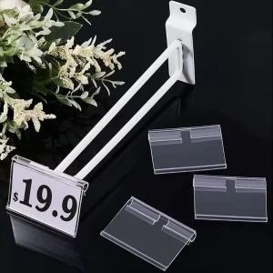 Plastic PVC Self adhesive Flat Store Extruded Data Strip Supermarket Price Label Holder Shelf Price Tag Ticket Holder