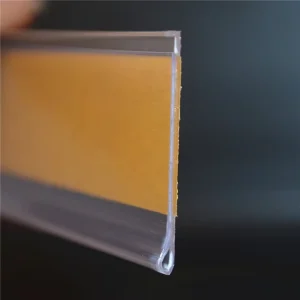 Plastic PVC Self adhesive Supermarket Price Display Label Holder Price Tag Strips for Supermarket
