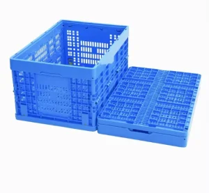 Plastic Portable Folding Baskets with Thickened Sides for Logistics and Storage Use