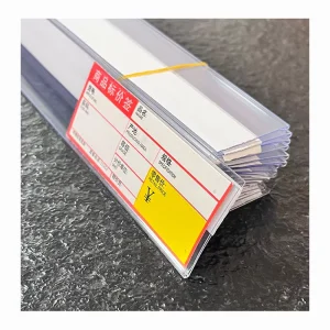 Plastic Price Holder Gondola Shelf Price Tag Holder PVC Adhesive Label Holder for Supermarket Shelves