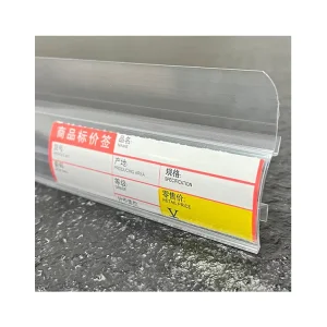 Plastic Price Holder Transparent Clip in Label Holder PVC Price Tag Holders for Supermarket Shelves