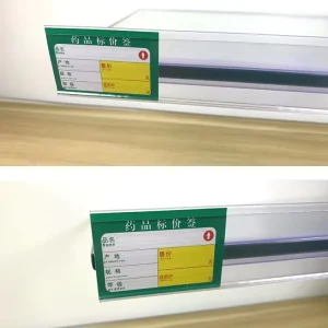 Plastic Supermarket Label Holder Price Display Plastic Stand Up Frames A Frame Poster Stand Plastic Hanging Sign Holders