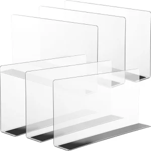Plastic Supermarket Shelf Divider With Magnetic 28cm*3cm*6cm