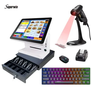 Point Sale Register Salepoint Handheld Touchscreen Menu Food Store Cash Caja Registradora Wight Scale Electronic Pos Systems